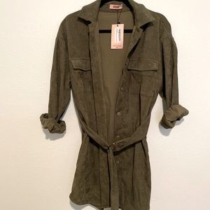 Misspap green corduroy dress
